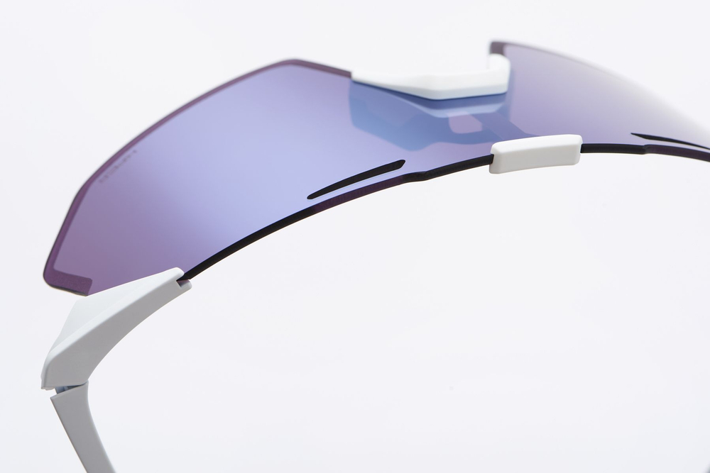 Спортивные очки 100% HYPERCRAFT SQ Soft Tact White - HiPER Blue Mirror Lens