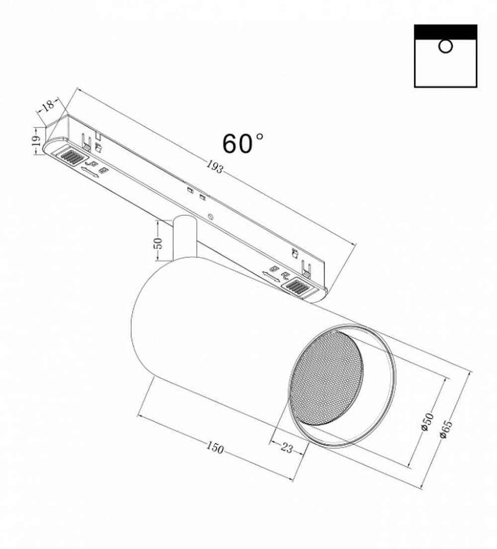 Трековый светильник Maytoni Technical TR032-2-20W4K-W-B