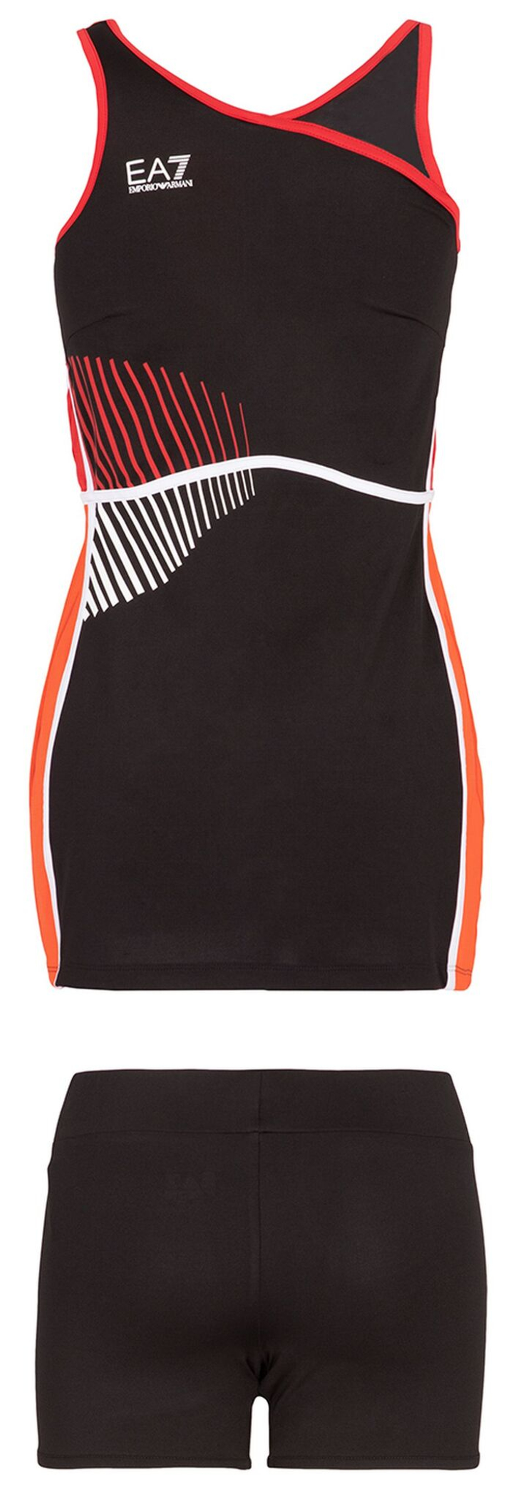 Теннисное платье EA7 Woman Jersey Dress - black