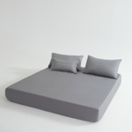 КПБ Однотонный Сатин Элитный на резинке OCER014, 2 спальный, 4 наволочки, простынь 160*200*30