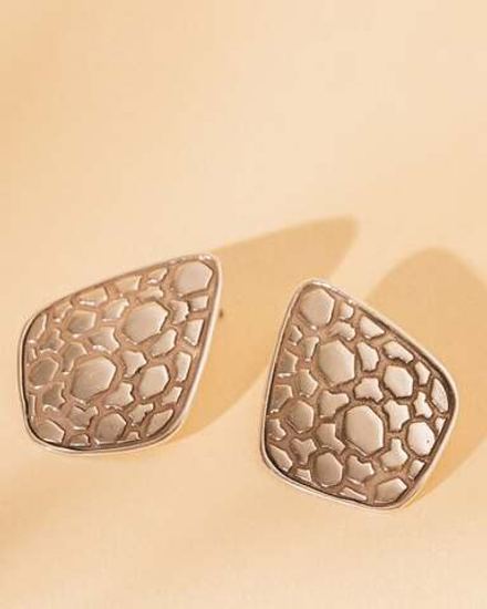 Серьги ORI TAO, Tortuga, текстурированный металл, OT24.1-12-30843 (серебристый)