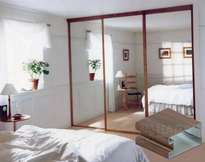 Дверь-купе 2650*800 мм, мокко глянец, форма ручки-П