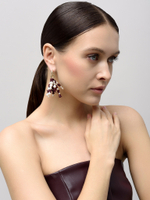 Серьги "Brush Bordo Pearl" Gold