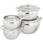 Набор посуды нерж, 7 пр, кастрюли 1.9,2.9,3.9 л, ковш 1.9 л, индукц, Daniks, Классика, SD-6-7