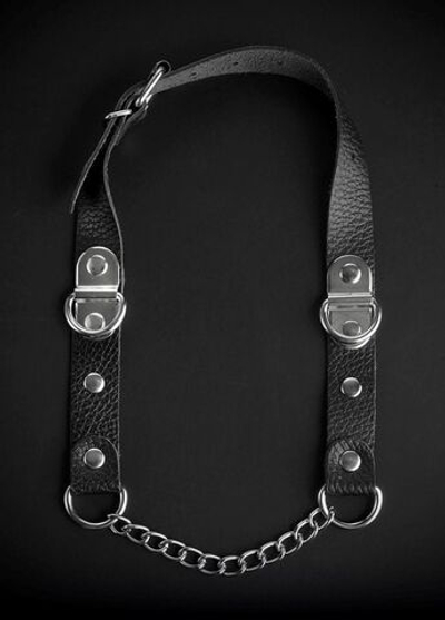 Чёрный кляп с цепочкой (Цвет: черный)