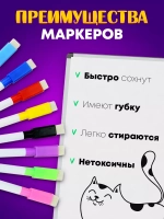 Набор цветных маркеров стираемых