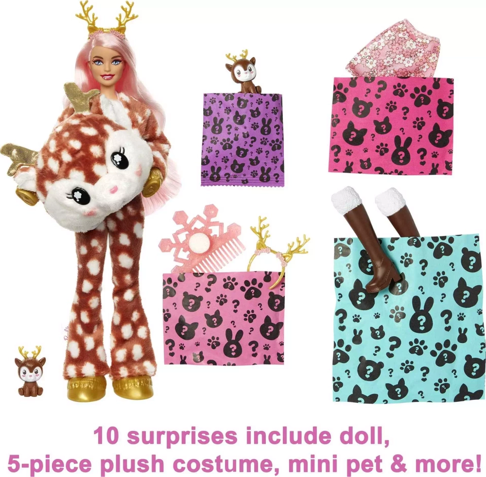 Кукла Barbie Cutie Reveal Winter Sparkle Олень