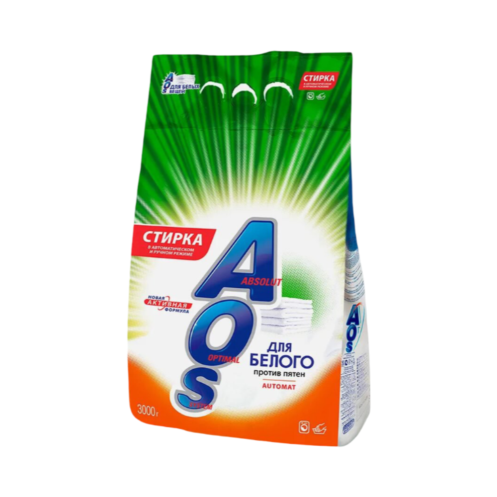 Порошок "AOS" против пятен для белого 3кг