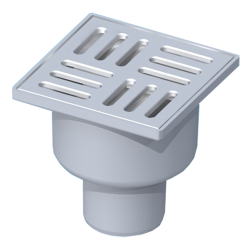 Трап 50 вертикальный решетка - пластик (100*100) 15179