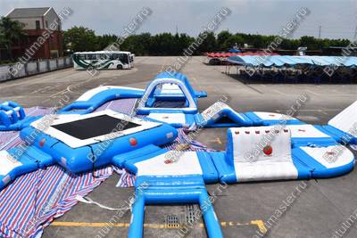 Коммерческий аквапарк на воде «Улыбка моря» 37×32×4 м