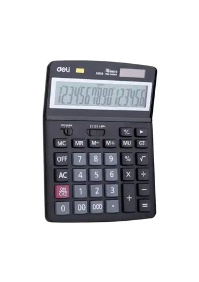 Калькулятор Deli 16 разр. 148.5*193 черный E39259