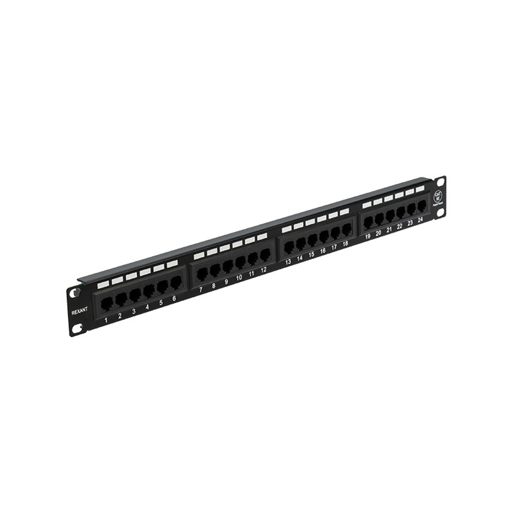 Патч-панель 19", 24xRJ45, UTP, Кат. 5е Rexant 04-0021