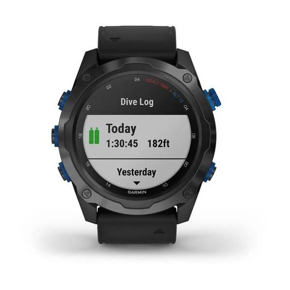 Комплект Garmin DESCENT MK2I, титановые с DLC-покрытием и черным ремешком + датчик Descent T1