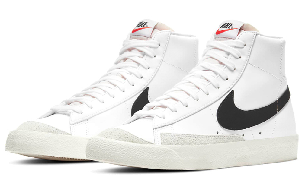 Nike Blazer 77 Vintage retro thick-soled increased mid-top sneakers for men and women the same style white and black