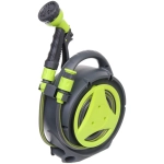 Катушка со шлангом и адаптерами, 12м серо-салатовая HY4017