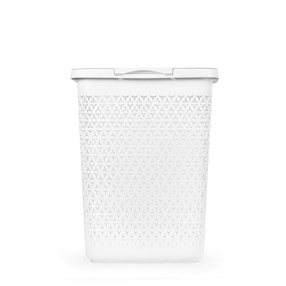 Корзина для белья 30л узкая "Элемент", белый