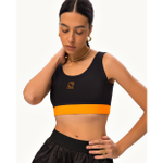 ОДЕЖДА ДЛЯ ТЕННИСА Женская, Топ RAQUETA BRIGHT AND BLACK .