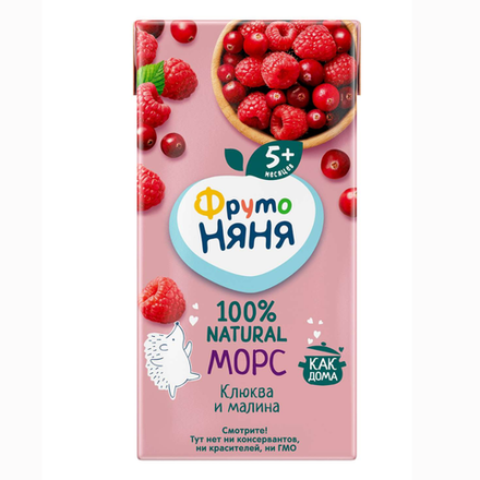 Морс Фруто Няня Клюква-малина 0,2 л