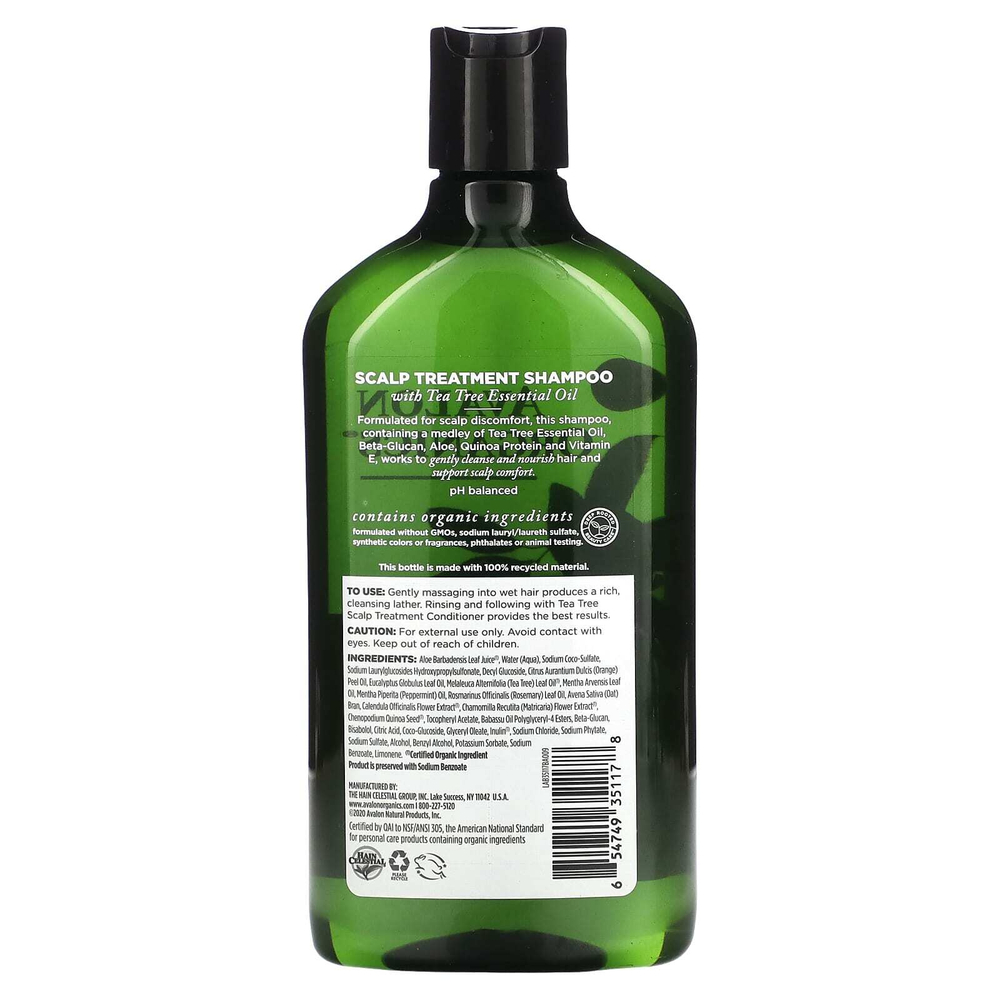 Avalon Organics, Шампунь для кожи головы, чайное дерево, 325 мл (11 жидк. унций)
