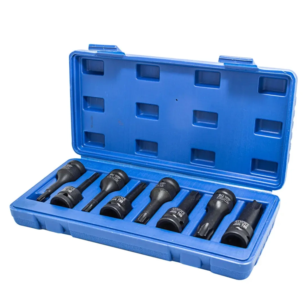 Набор головок-бит TORX ударных 1/2'', 8пр.(Т30,40,45,50,55,60,70,80),в кейсе RockForce##Rock FORCE RF-4088MPB