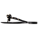 Valentino Rockstud Flip Flops Women"s Black Gold