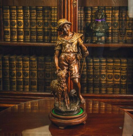 Винтаж: Скульптура «Пастух с собакой»