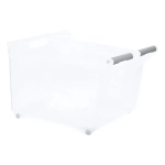 Органайзер с ручкой на колесах 23л прозрачный