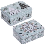 Банка жестяная «Снежинка» 1500мл 18,7*13,4*7см