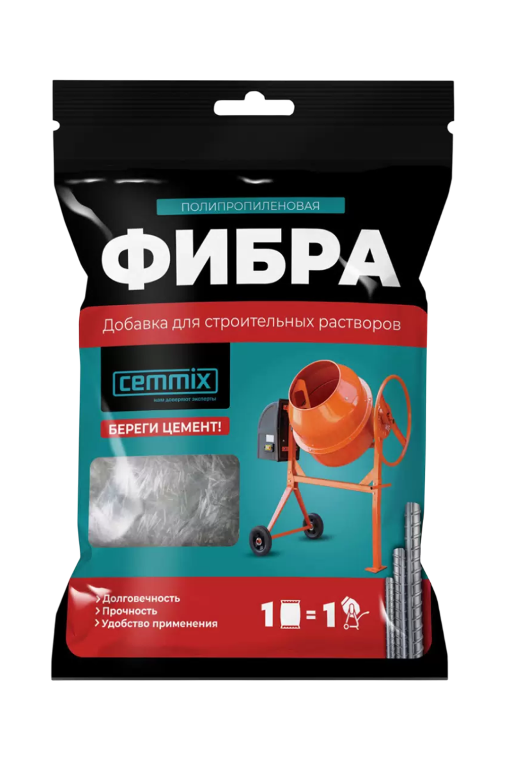 Фиброволокно базальтовое "Сеmfibra R" "CEMMIX" 1кг