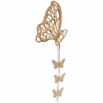 Заколка - краб для волос со стразами на блистере «ДЕ Палма», бабочка, цвет золото и серебро, 11*3см (пакет с подвесом)