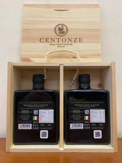 Оливковое масло в деревянном подарочном ящичке CENTONZE Case Di Latomie, Extra Virgin, 2×500 мл Италия