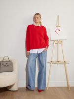 PERFECT JEANS С ЗАЩИПАМИ BLUE