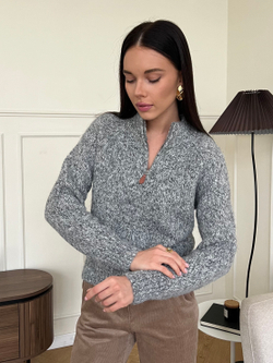 Свитер Детство серый