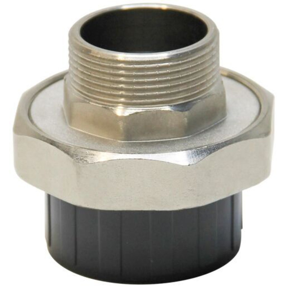 Муфта разборная переходная ПВХ/латунь НР d50x1-1/2" AQUAVIVA