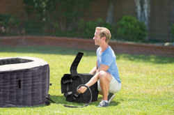 СПА-бассейн Intex PureSpa Greystone Deluxe 145/196х71 см с круговым пузырьковым массажем, хлоргенератор (28452)