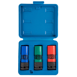 KING TONY (44905MP) Набор ударных глубоких торцевых головок 1/2", шестигранные, 17, 19, 21 мм