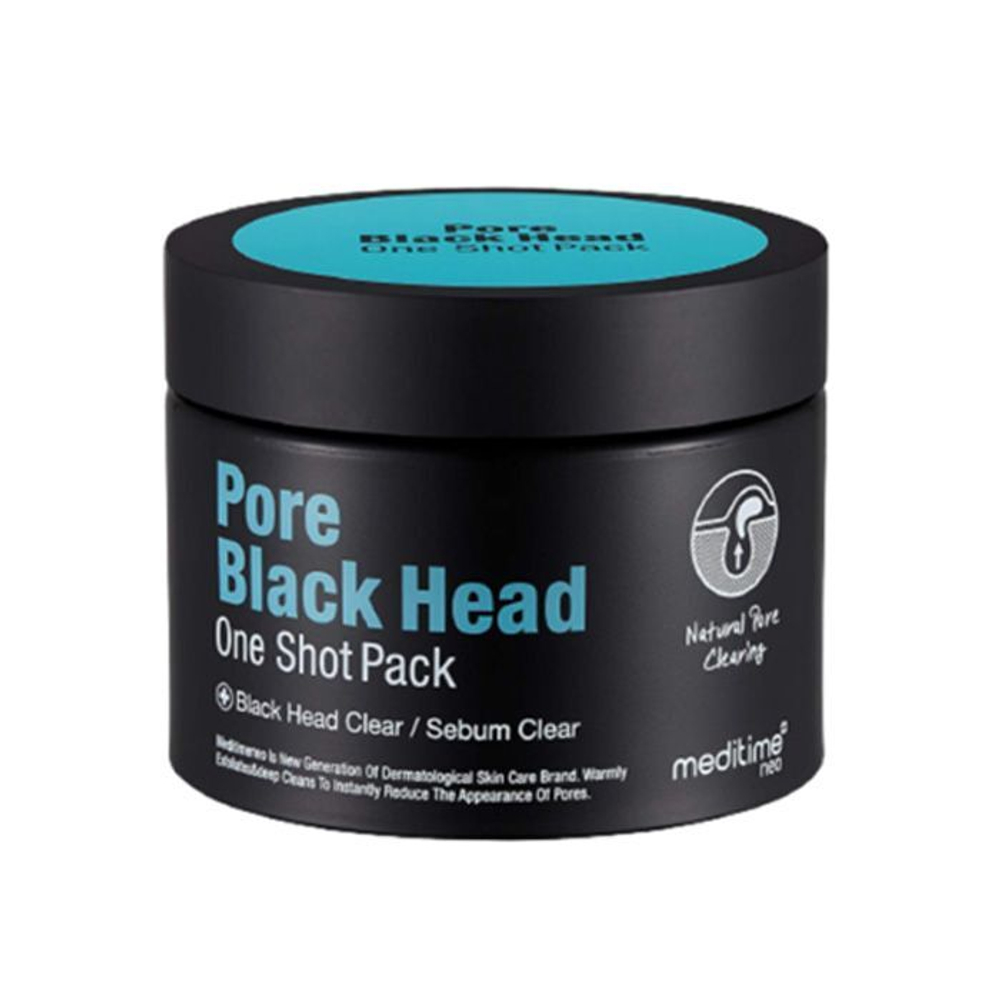 Meditime Pore Black Head One Shot Pack разогревающая глиняная маска от черных точек