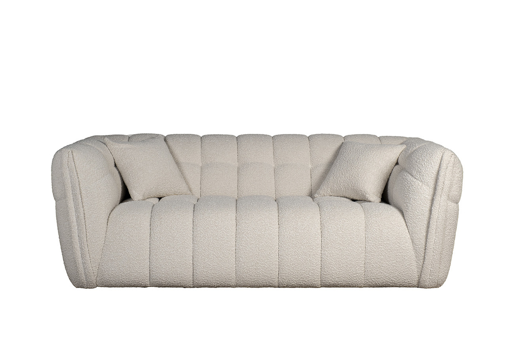 Диван Garda Decor Прато (Prato) двухместный букле белый 204*106*74 см