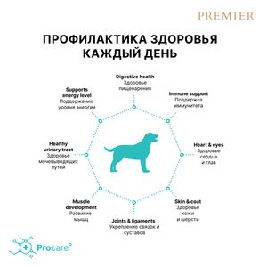 Сухой корм Premier Dog Salmon&Turkey Adult Medium для собак средних пород из свежего филе лосося с индейкой