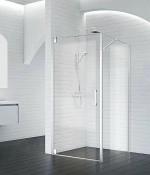 Душевой уголок BelBagno MARMI-AH-1, 90x80 см, распашные двери, серебристый, прозрачный