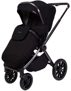 Детская коляска Peppy Monaco GP 3 в 1 с автокреслом Verona Black черный, рама темно-серая