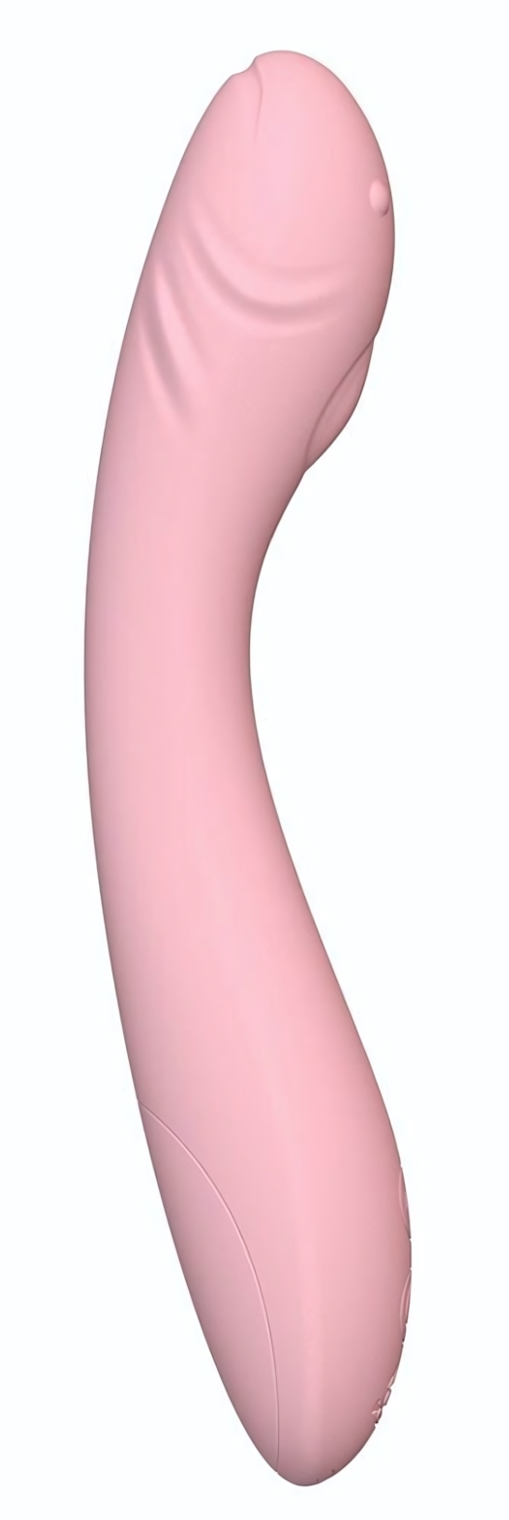 Розовый вибратор для точки G - 20,5 см. (Цвет: розовый)