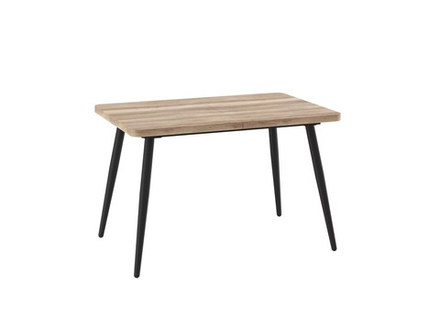 Стол BORG RADIAL-120, раздвижной 120(160)х80, ДУБ КАНЬОН/ЧЕРНЫЙ, (1 упак.)