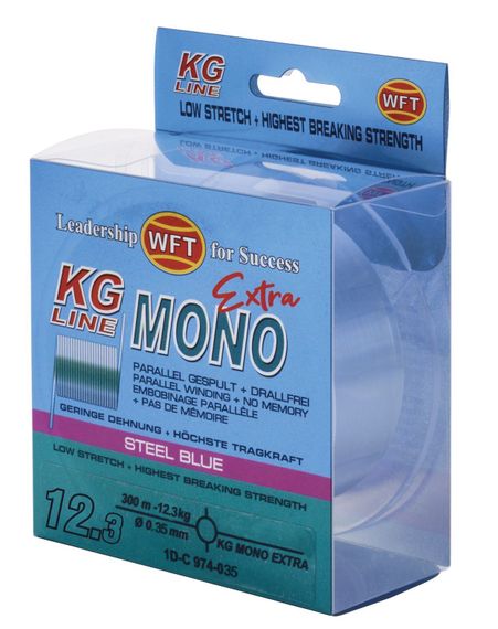 Леска монофильная WFT KG MONO EXTRA Steel Blue 300 м, 0,35 мм