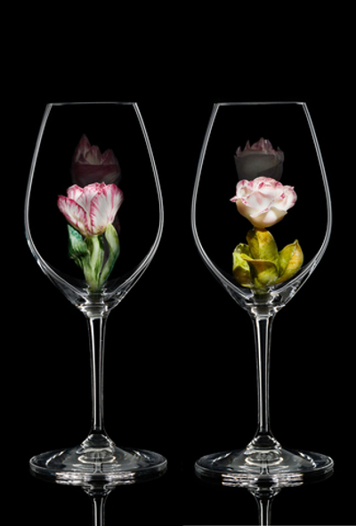 Подарочный набор из двух бокалов для шампанского Ридель. "Нежность". 