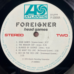 Винтажная виниловая пластинка LP Foreigner Head Games (Япония 1979) (Без Оби)