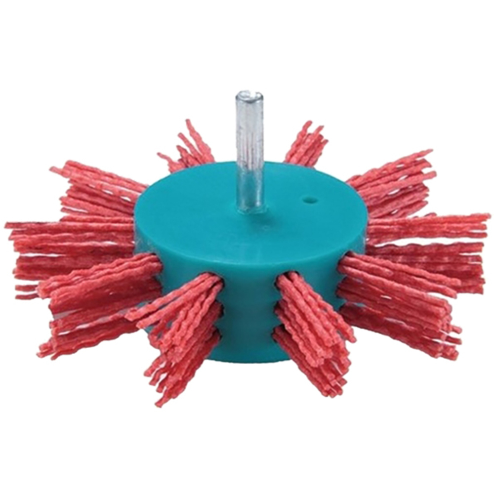 Щетка нейлоновая дисковая "Звезда" (d100 мм, красная, G80, 6 мм) Makita D-45749 100 мм 80G Звезда Нейлон Оранжевая Шлифование