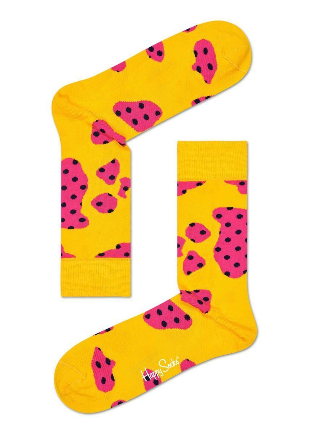 Носки унисекс Cow Anniversary Sock с цветными пятнышками (Размер: 25) (Цвет: желтый)