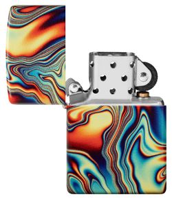 Зажигалка Zippo Swirl с покрытием Glow In The Dark Green (48612) 4