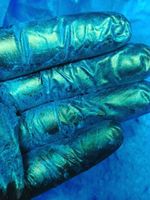Премиум 8933 Голубой (с золотым и зелёным) - перламутровый сухой краситель